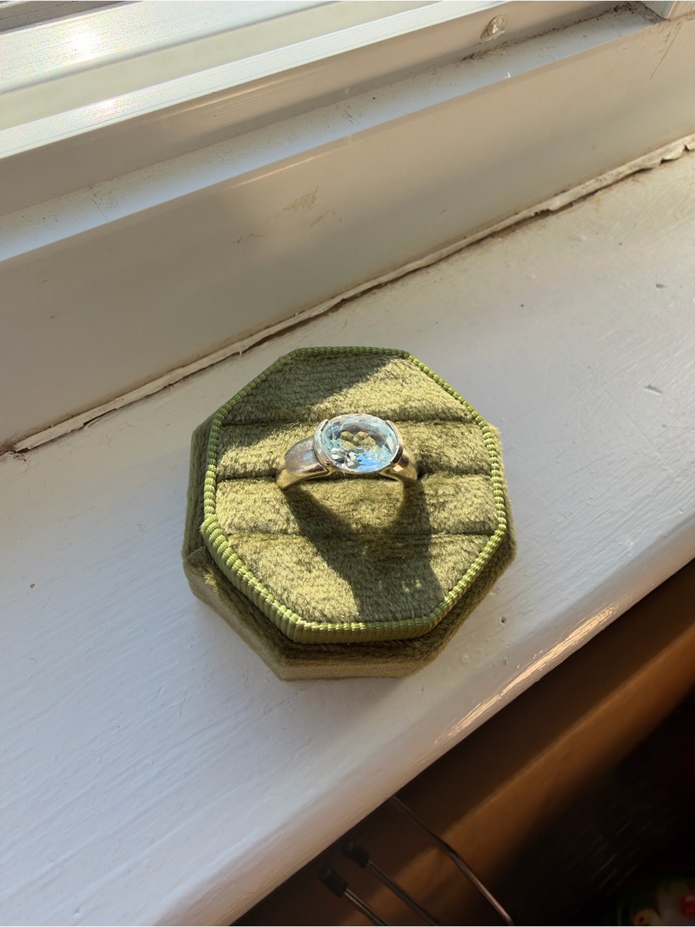 925 Blue Topaz Ring- size 7